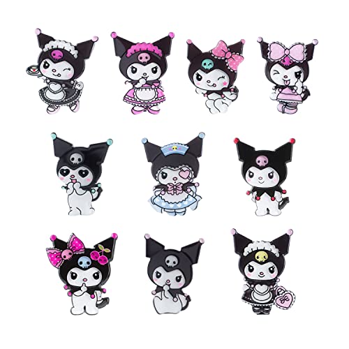 10pcs Cute Little Devil Hair Clips - Cartoon Hair Accessories for Girls, Devil Horn Barrettes & Hair Pins (CP-KU) - Perfect for Halloween Costumes, Cosplay, and Daily Fashion Accessories