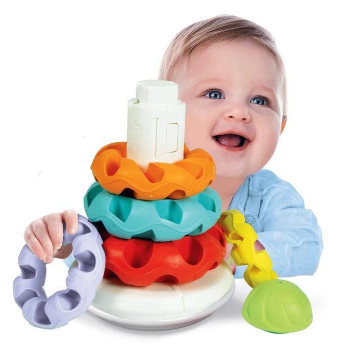 Clementoni Stacking Rings - Colorful Baby Toy for Early Learning & Fine Motor Skills Development - Perfect for Toddlers & Infants Playtime, Daycare, and Birthday Gifts