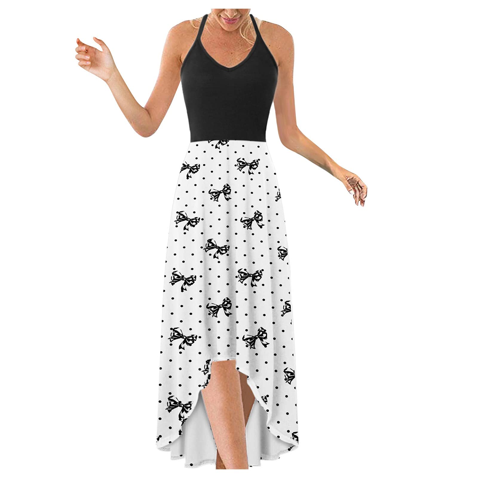 Floral Print Women's Long Sleeve Maxi Dress - Elegant Loose Fit Casual Beach Dress for Summer, Vacations & Outdoor Events