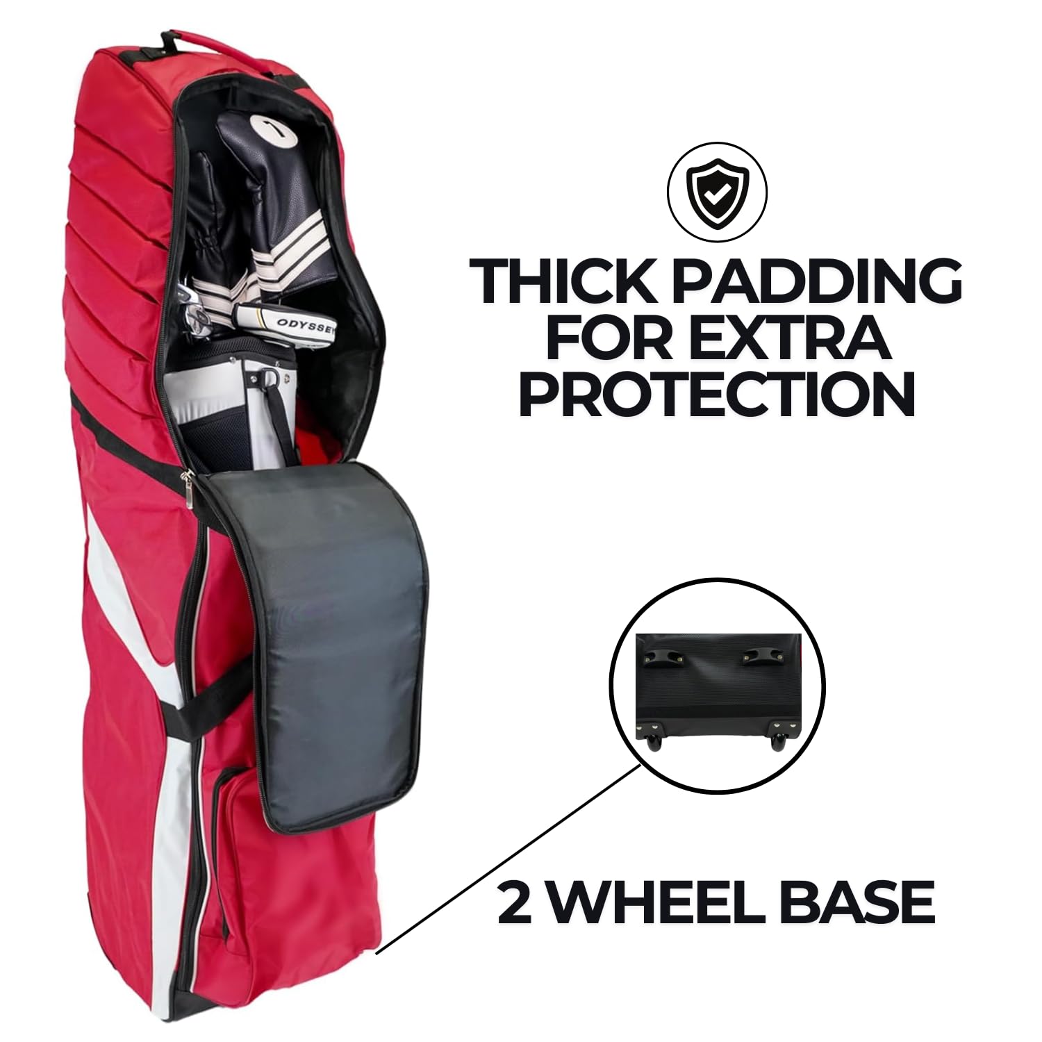 Izzo Golf Travel Bag - Durable Waterproof Golf Club Travel Cover Case for Airplane & Car - Perfect for Golfers Traveling with Clubs