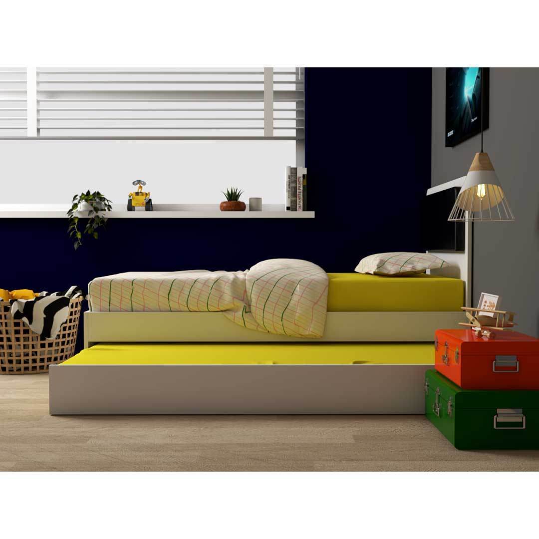 Kevla 3-in-1 Convertible Pull Out Bed Frame with Storage - Space Saving Guest Bed, Daybed & Sofa for Small Apartments & Dorm Rooms