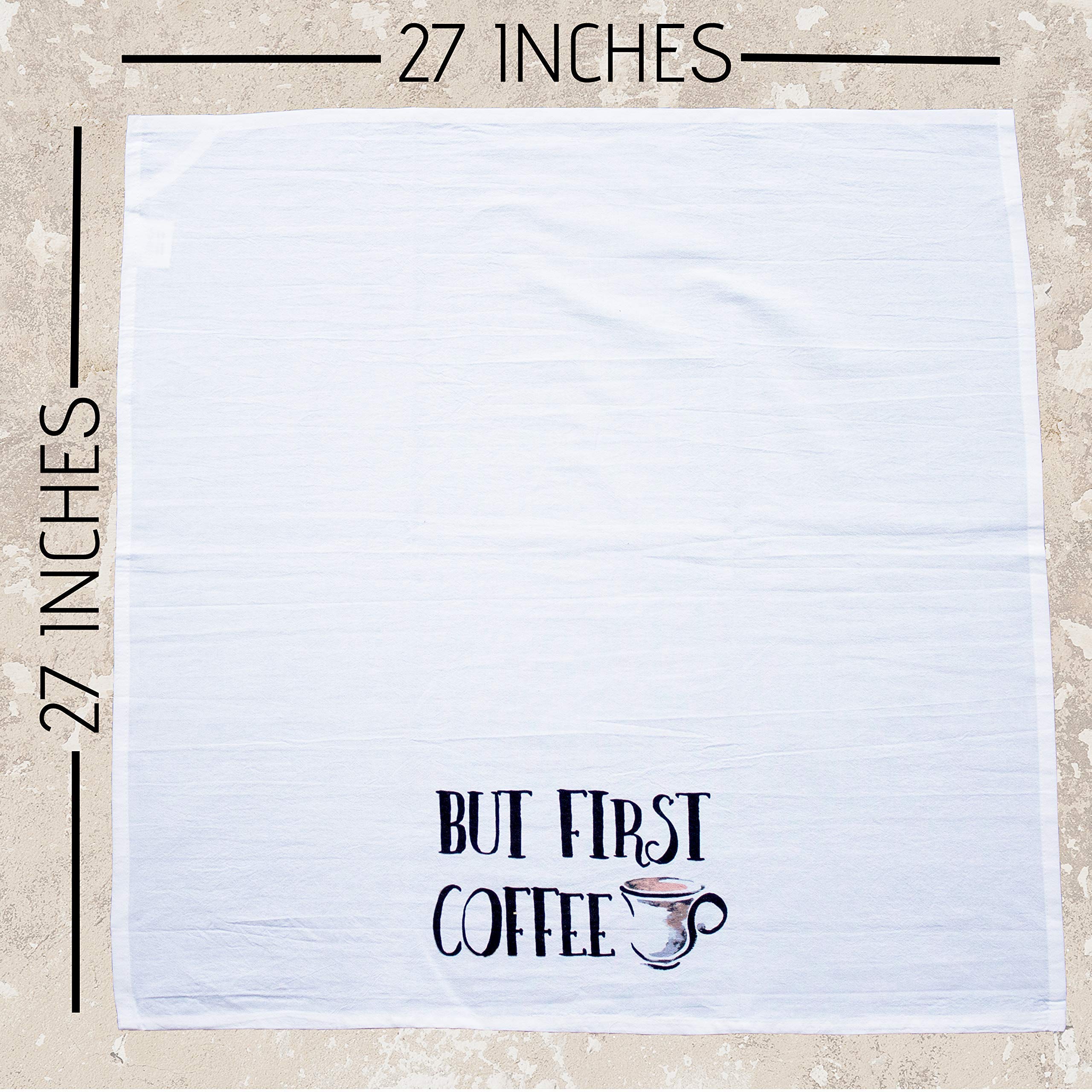 Coffee Warms the Soul - Extra Large Premium Kitchen Towel - Coffee Themed Dish Towel & Tea Towel - Made in USA - Perfect for Coffee Lovers & Kitchen Decor