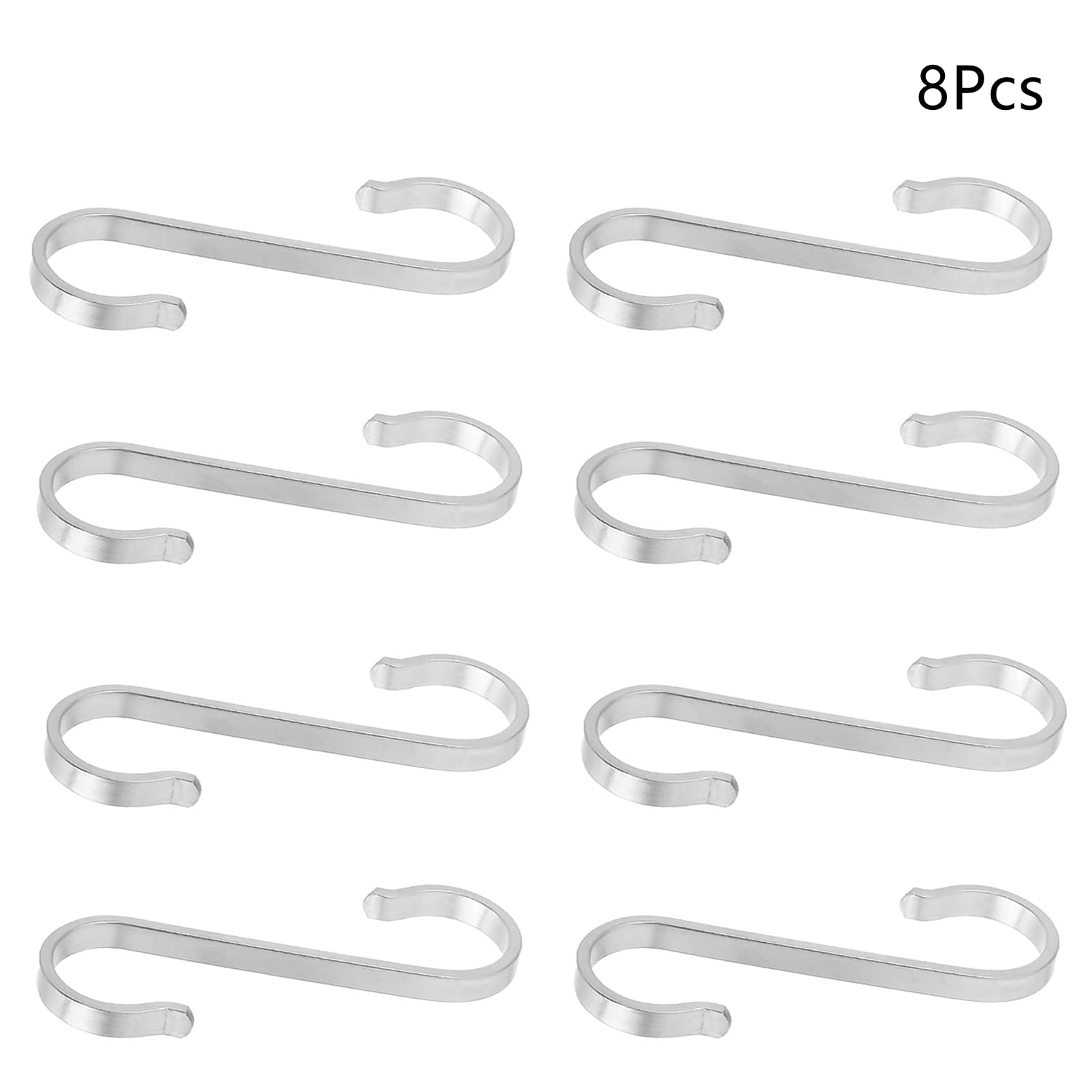 MroMax 304 Stainless Steel S Hooks - 8Pcs, 112mm/4.41