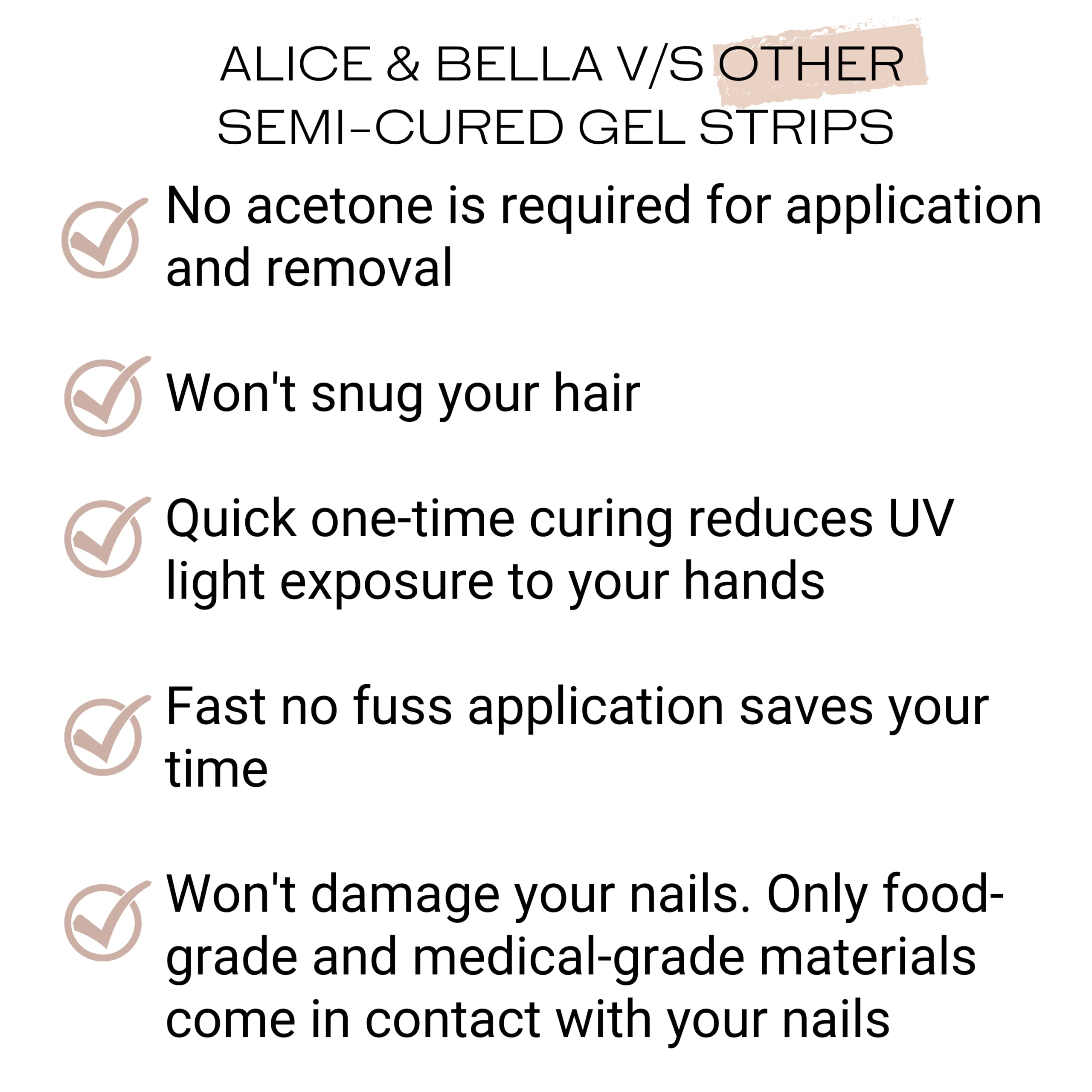 ALICE & BELLA Semi Cured Gel Nail Strips - 20 PCS Ombre Gradient Nail Stickers with Strengthening Effect, UV Light Cured Gel Polish for Salon Quality Manicure at Home (Bella's Favorite Ombre) - Perfect for Parties, Weddings, Holidays & Everyday Nail Art