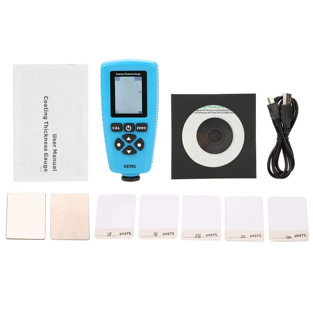 BSIDE CCT01 Digital Coating Thickness Gauge - Magnetic & Eddy Current Probe, Auto Thickness Meter Tester for Paint, Powder, Galvanized Coatings | Professional KXA Thickness Measurement Tool for Metal, Wood, Plastic | Ideal for Automotive, Construction & Industrial Use