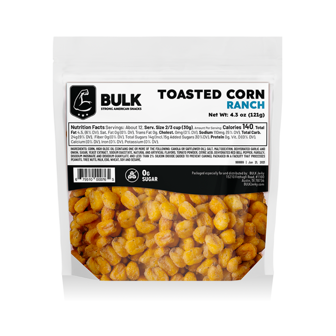 Organic Ranch Toasted Corn Snacks - Crunchy, Gluten-Free & Non-GMO - Perfect for Parties, Road Trips & Healthy Snacking