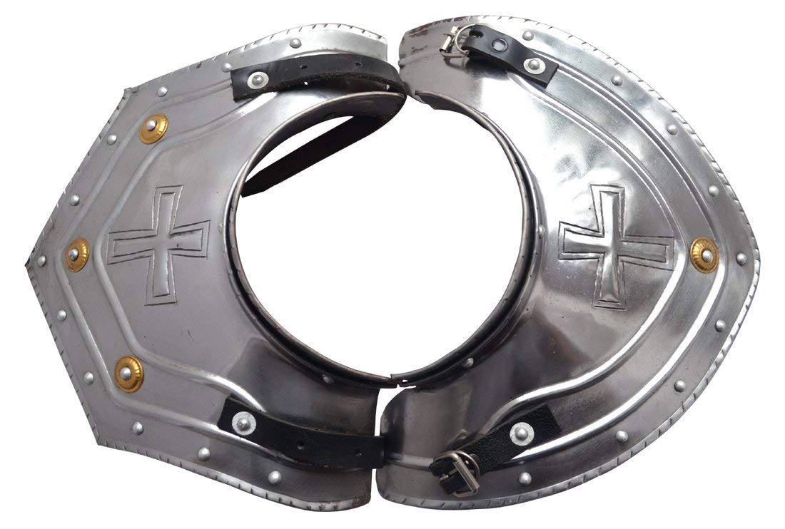 Medieval Iron Gorget - Knight Greek Gothic Steel Plate Armor for LARP, Cosplay & Historical Reenactment
