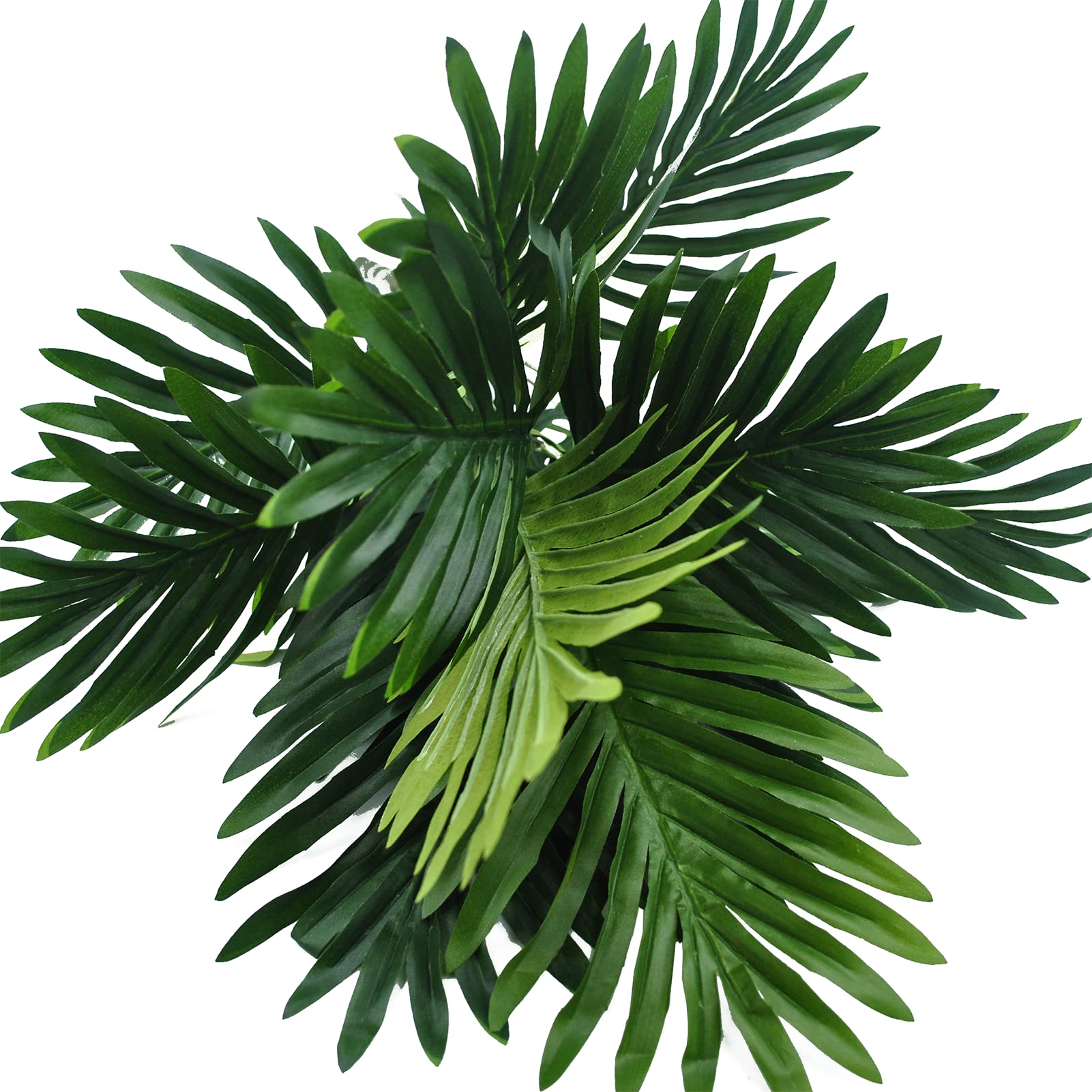 Artificial Palm Leaves - Large Tropical Faux Greenery for Wedding Decor, Party Arrangements & Home Decor - Set of 2 Green Fake Plants for Indoor/Outdoor Use
