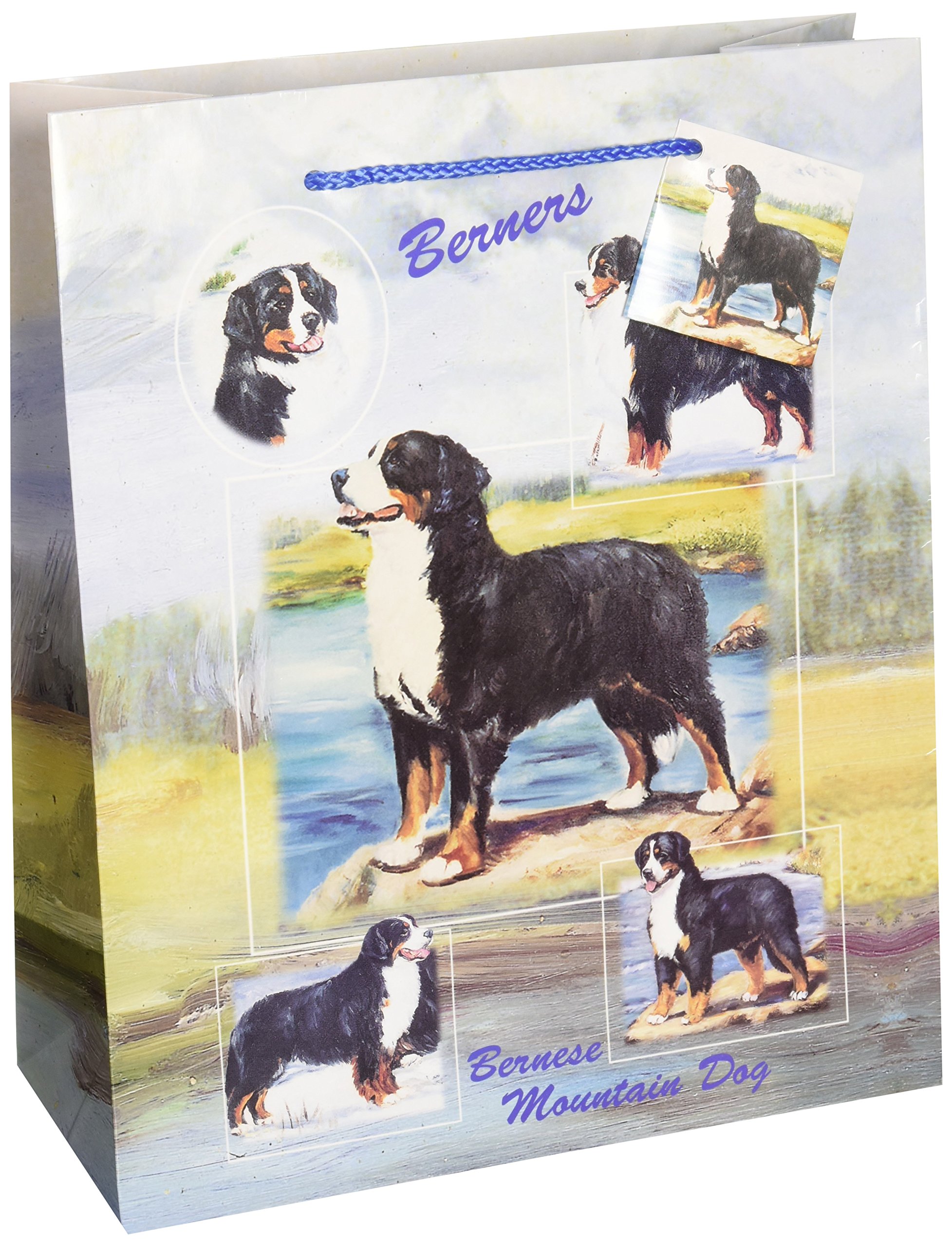Premium Bernese Mountain Dog Themed Gift Bags - Set of 5 Large Party Favor Bags for Dog Lovers | Perfect for Birthday Parties, Pet Celebrations & Special Occasions