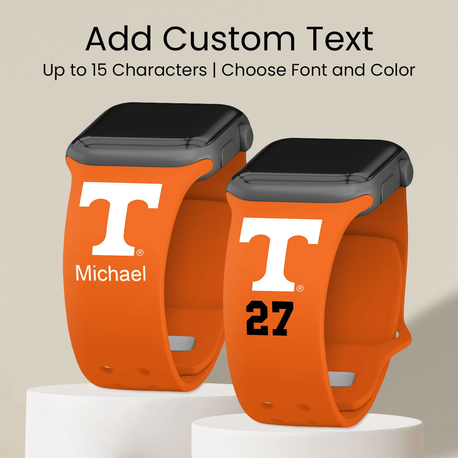 Tennessee Volunteers Custom HD Watch Band for Apple Watch - Durable Silicone Strap, Officially Licensed NCAA Team Design - Perfect for Game Days, Workouts & Everyday Wear