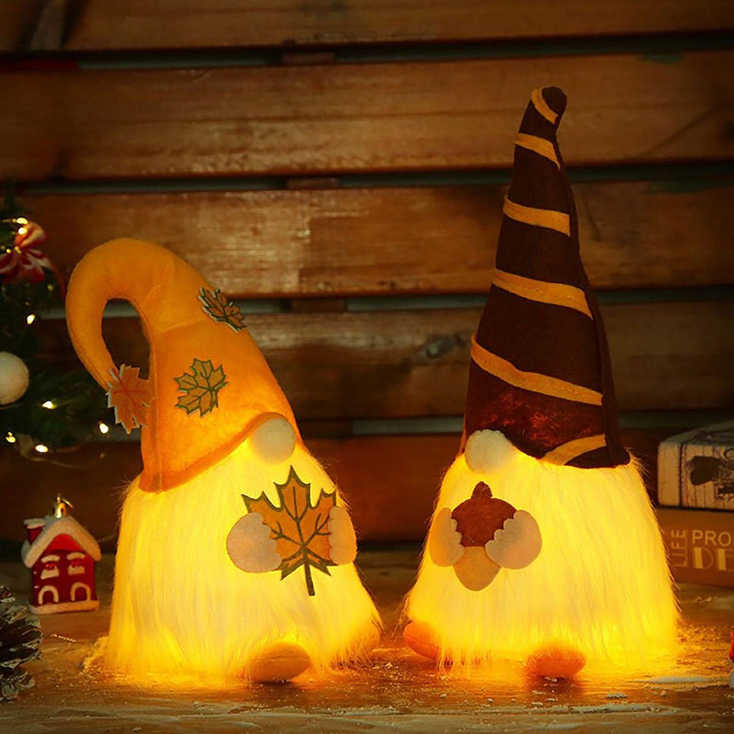 2Pcs Luminous Rudolph Doll - Thanksgiving Gnome Decor for Home & Office
