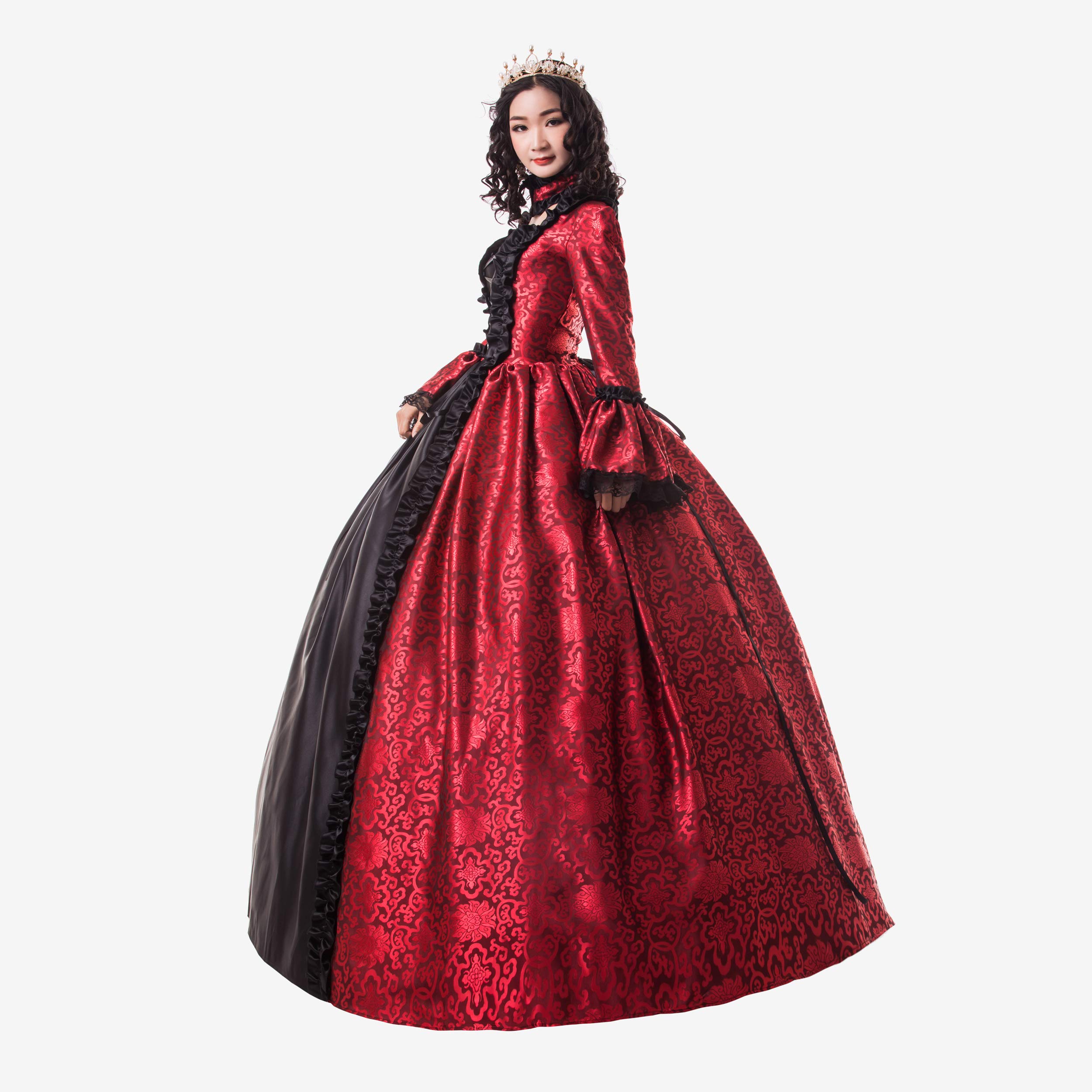 Victorian Renaissance Queen Dress for Women - Elegant Long Party Costume & Rococo Masquerade Ball Gown | Perfect for Halloween, Cosplay, Themed Parties & Historical Reenactments