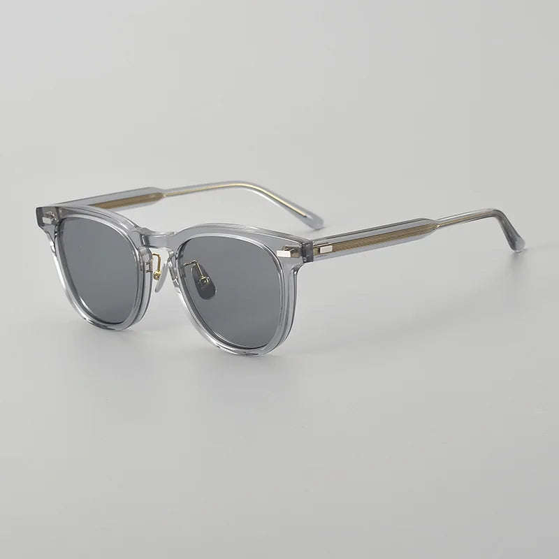 Black Unisex Square Polarized Sunglasses - Full Rim Acetate Frame UV Protection for Men & Women - Perfect for Driving, Beach, and Outdoor Activities