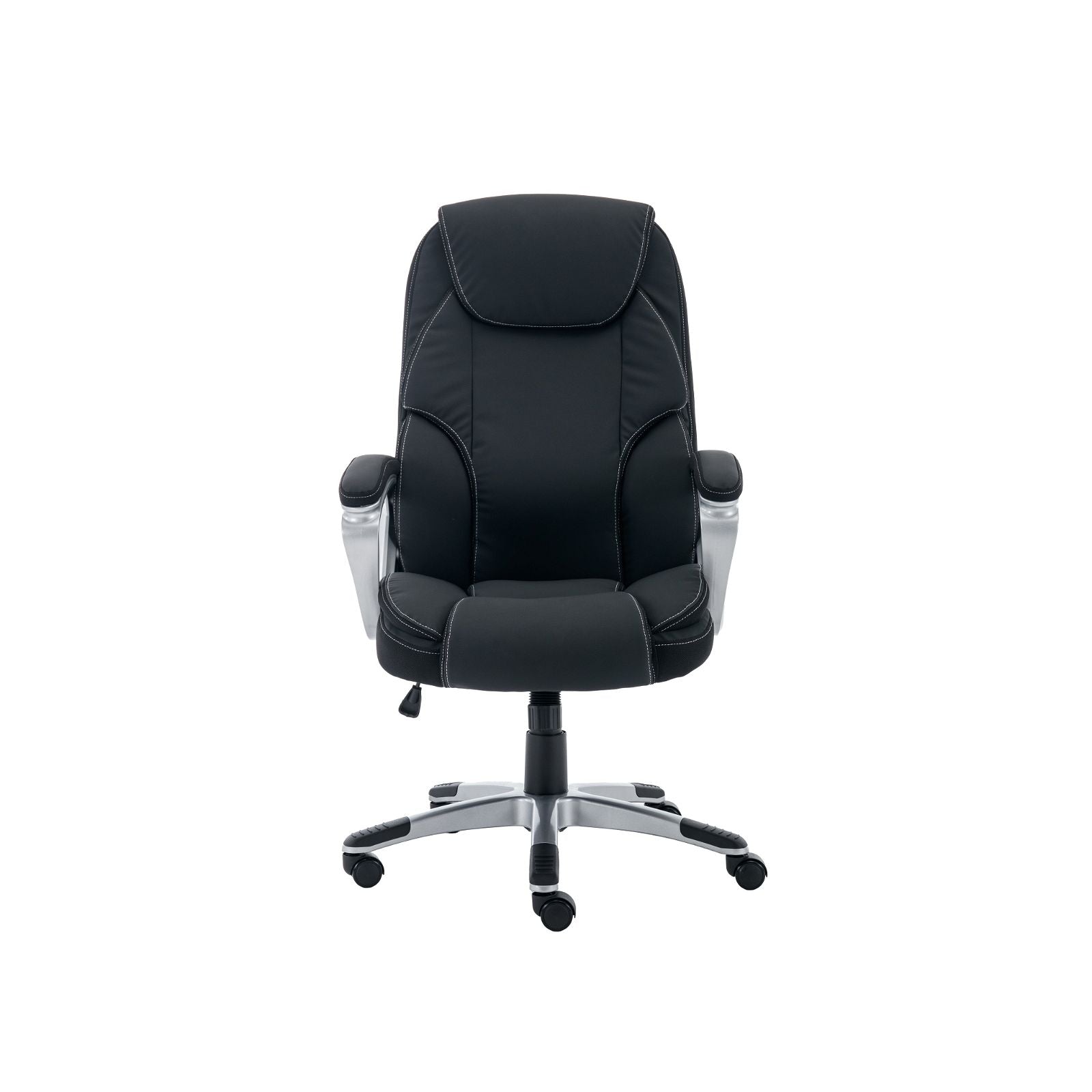 Tauris Legacy Ergonomic Office Chair with Padded Fixed Armrests - Black | Comfortable Support for Long Work Hours, Home Office & Gaming Setup