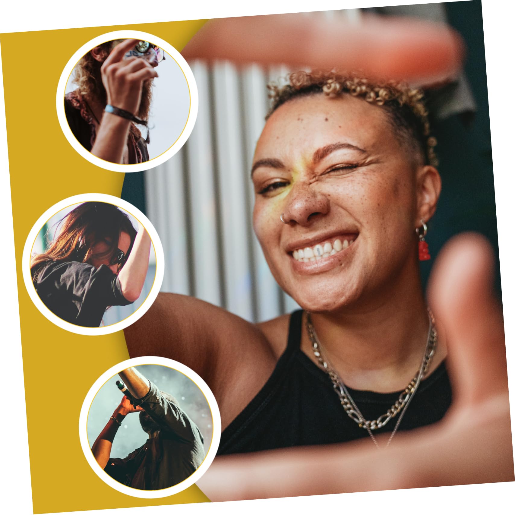 18K Gold Plated Hip Hop Grillz Teeth Jewelry - Single Tooth Grill for Rappers & Hip Hop Accessories | Perfect for Concerts, Parties & Fashion Statements