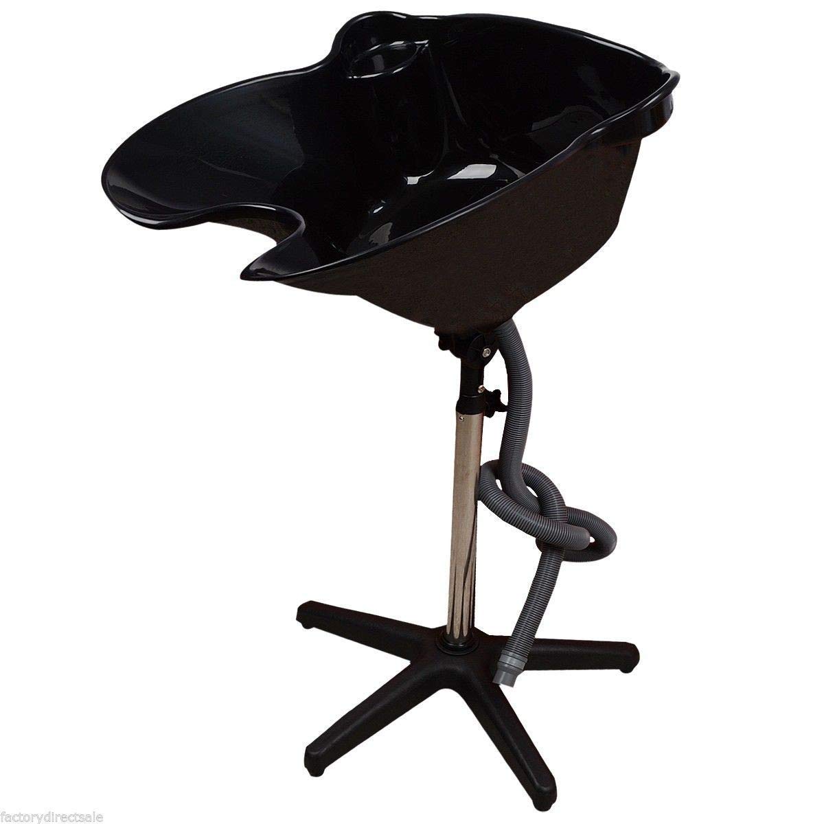 Adjustable Portable Shampoo Basin - Black Hair Washing Bowl for Salon & Home Use - Perfect for Hair Treatments, Coloring & Washing - Comfortable Height Adjustment for Elderly & Bedridden Patients
