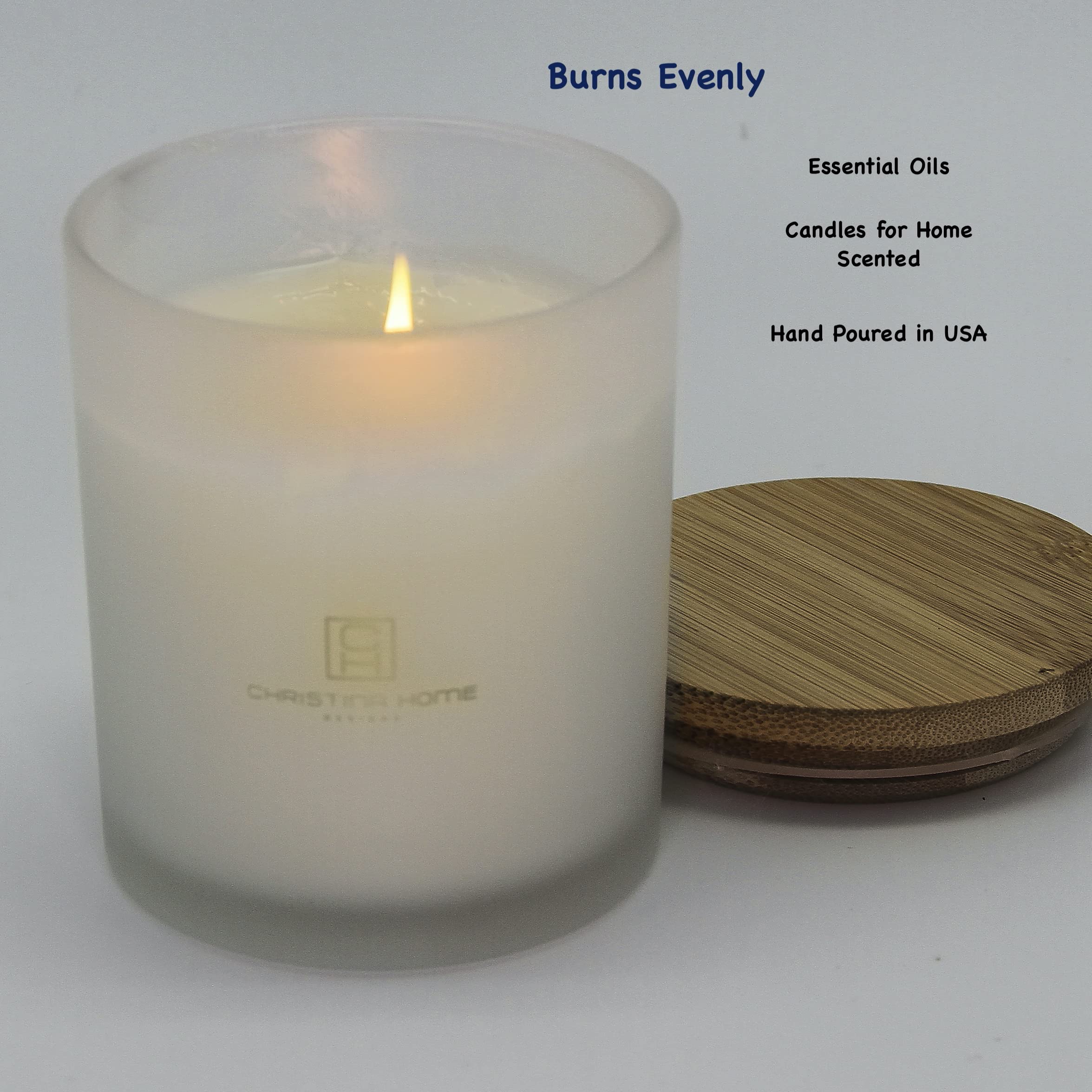 Natural Essential Oil Scented Soy Candles - Fraser Fir Holiday Aroma for Home Relaxation & Cozy Christmas Memories | Perfect for Living Room, Bedroom & Gift Giving