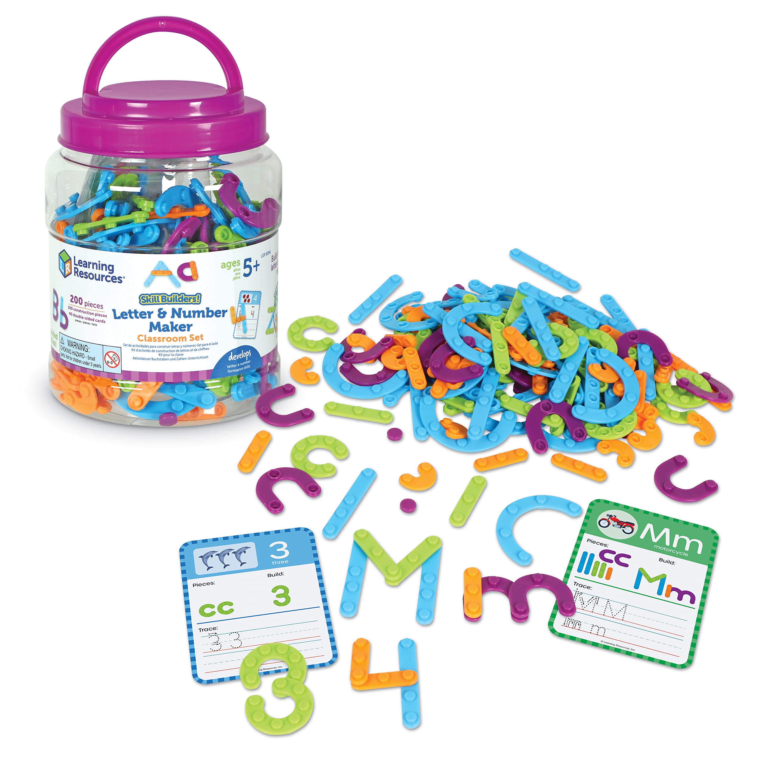 Skill Builders! Letter & Number Maker Classroom Set - Educational Alphabet & Math Learning Toys for Kids - Perfect for Preschool, Kindergarten & Homeschool Activities