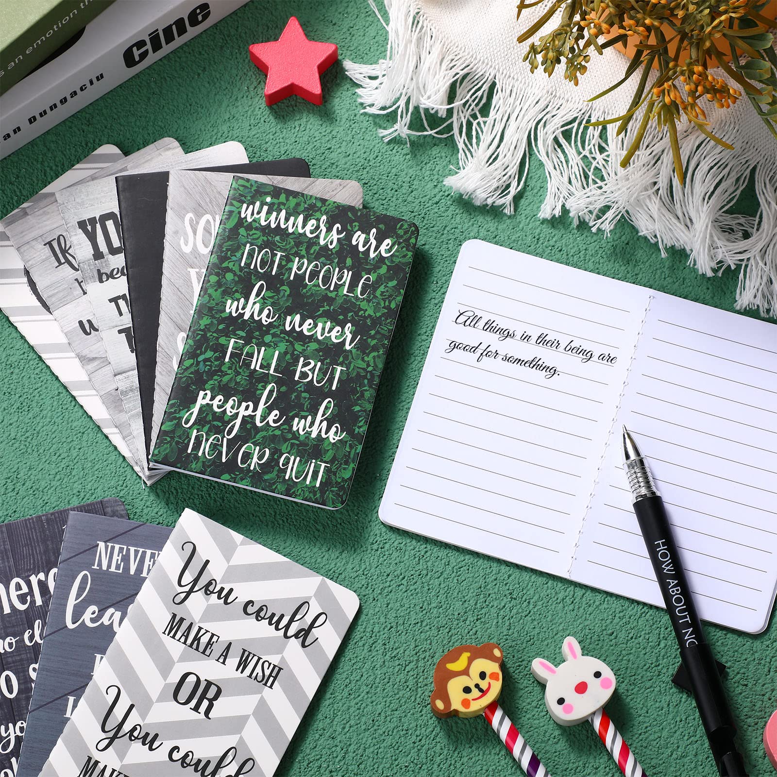 Outus 24-Pack Mini Motivational Notepads - Inspirational Pocket Notebooks for School, Office & Travel - 12 Vibrant Styles - Perfect for Daily Journaling, Goal Setting & Gift Giving