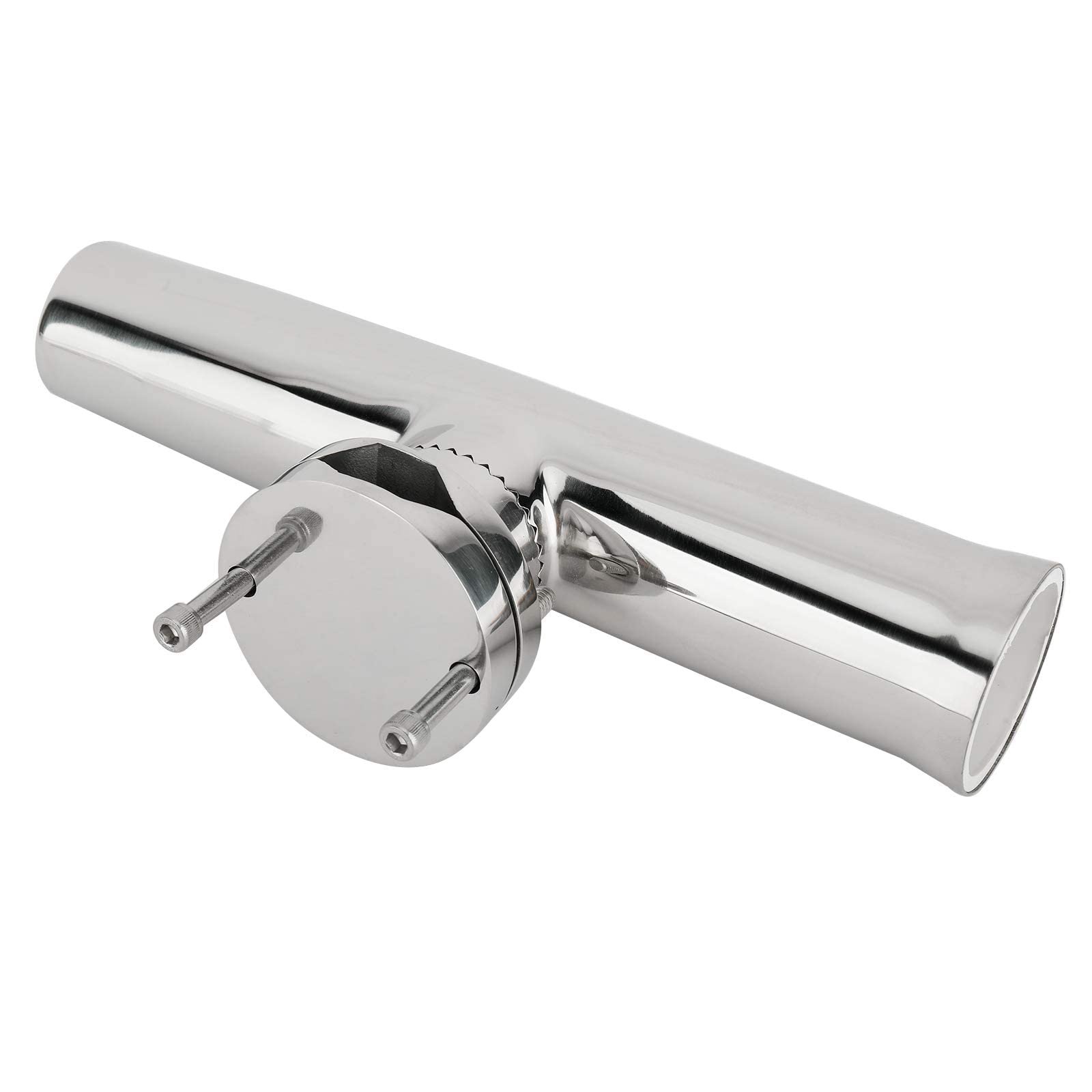 YaeMarine 4 Pack Stainless Steel Boat Fishing Rod Holder - Tournament Style Clamp-On Rail Mount for 1-1/4