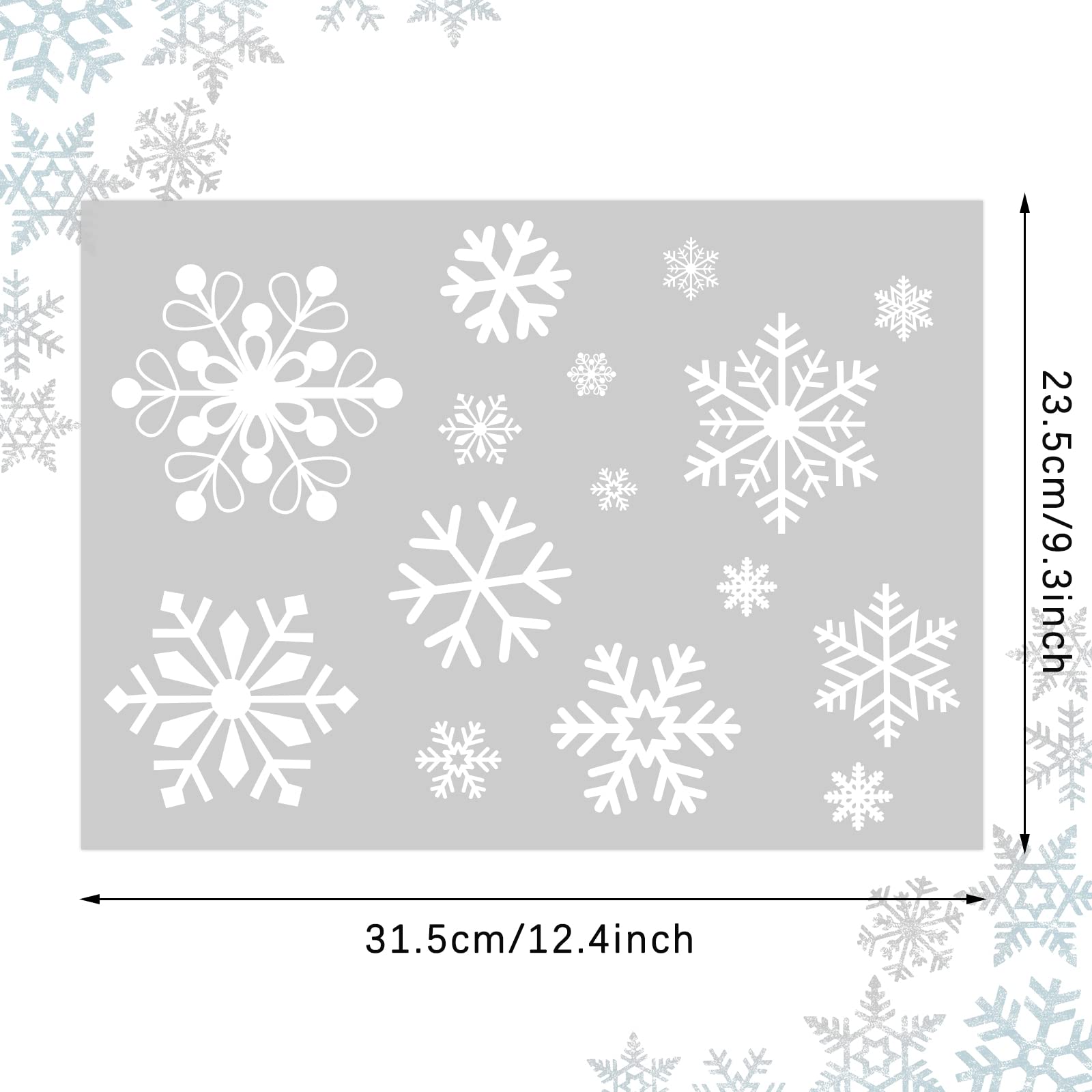 Whaline 4-Pack Christmas Iron-On Snowflake Patches - Heat Transfer Decals for Clothing, Fabric & DIY Crafts - Perfect for Winter Costumes, Holiday Decor & DIY Gift Projects