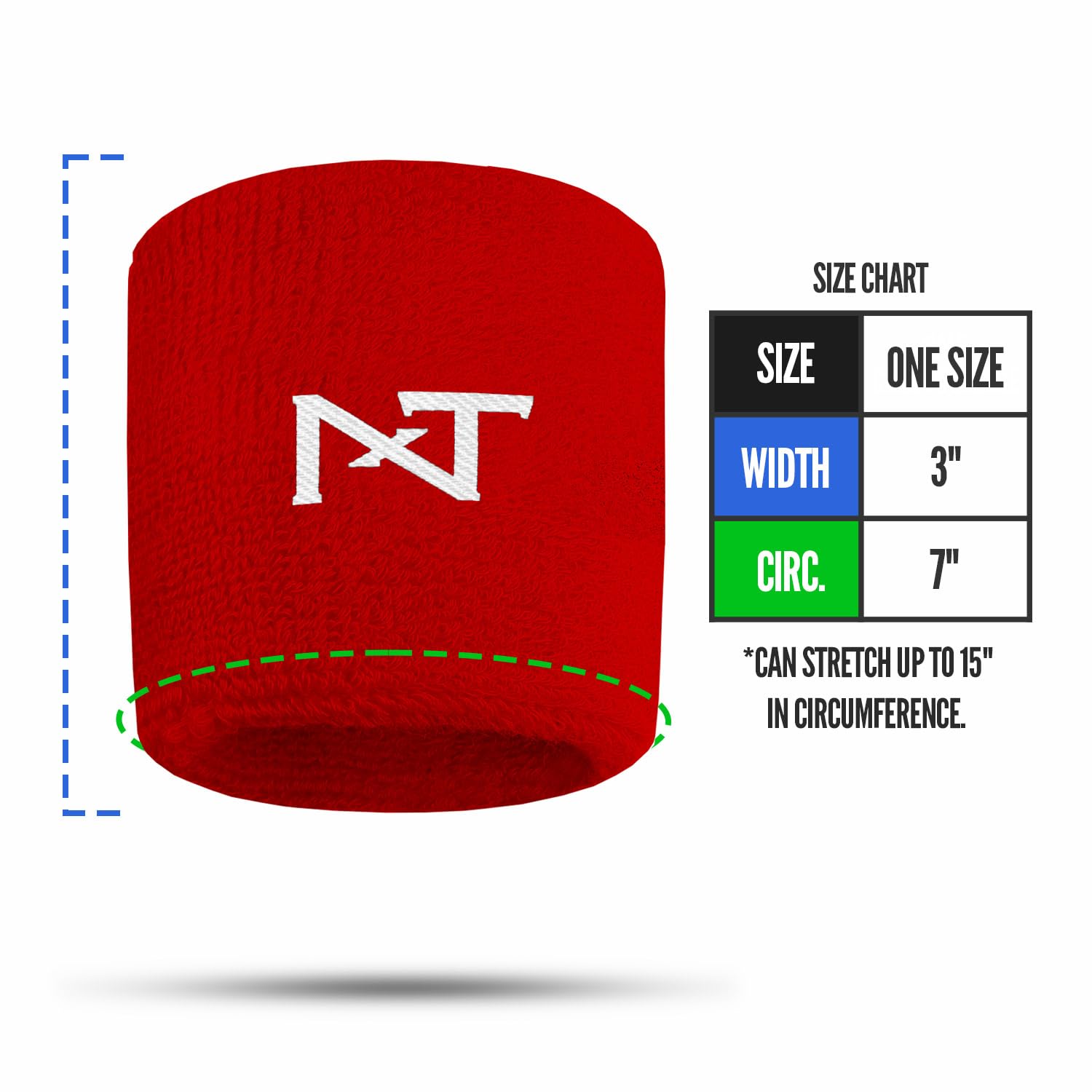 Nxtrnd Football Wrist Sweat Bands - Pair of 2, Moisture Wicking Sports Wristbands for Athletes, Gym & Training - Perfect for Football, Basketball, Running & Workouts