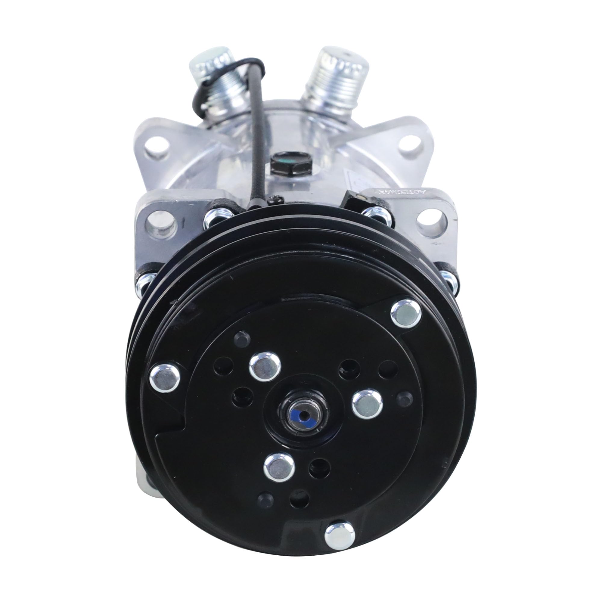 Universal A/C Compressor with Black 2PK Clutch SD510 5H16 R134A - Compatible with Multiple Vehicle Models - Perfect for Car AC Repair and Maintenance