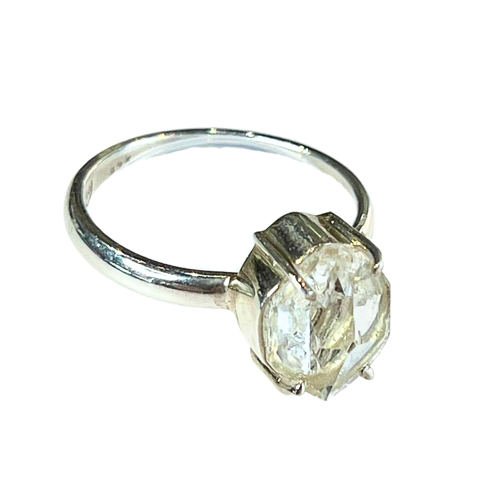 Genuine Herkimer Diamond Ring in Sterling Silver - Elegant Handmade Jewelry for Women, Perfect for Gifts, Weddings & Everyday Wear