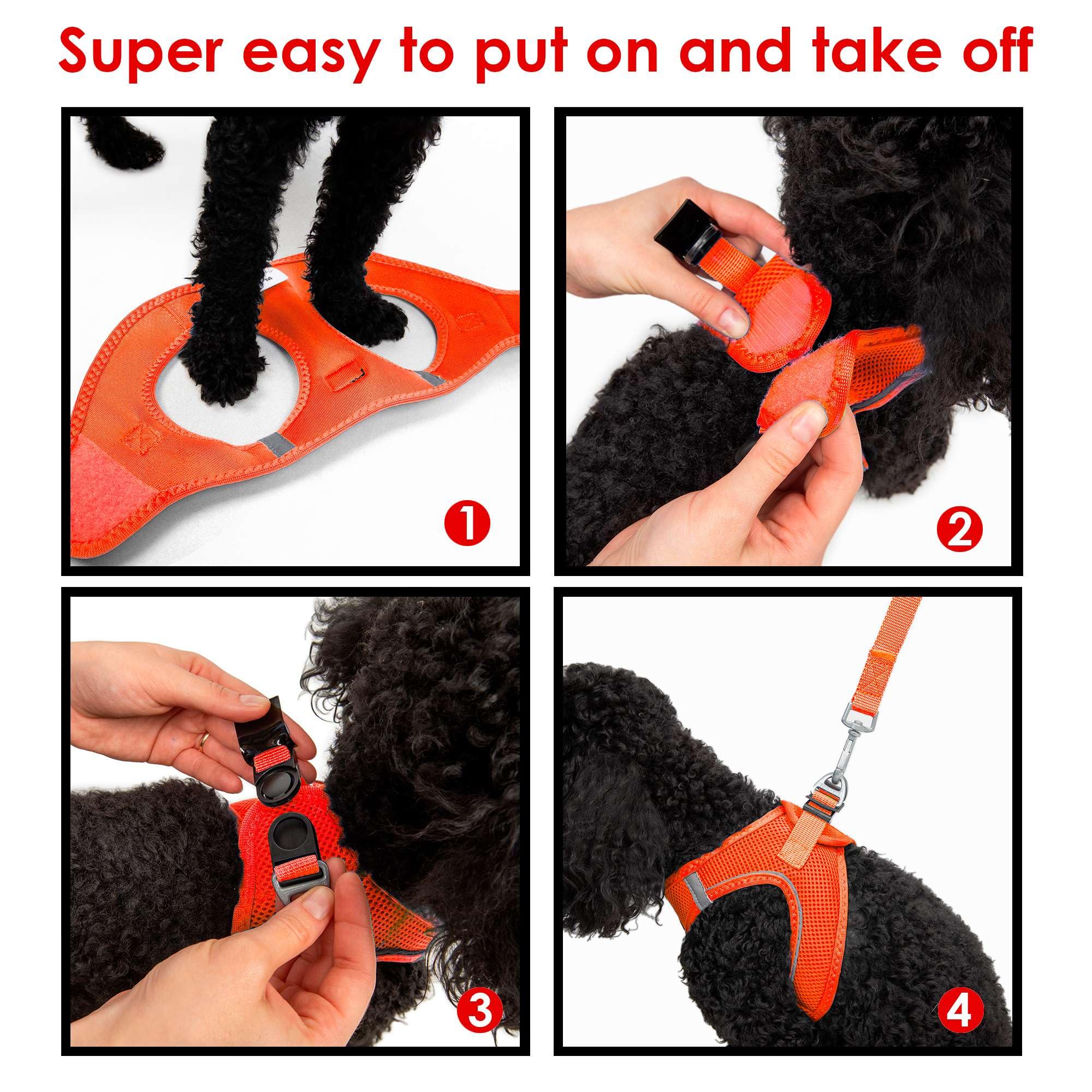 **Tailpetz Adjustable No-Pull Reflective Dog Harness for Small Dogs - Step-in Design for Puppy Training, Comfortable & Secure Fit for Small Breed Dogs (Neon Orange, Size S) - Perfect for Walks, Hiking & Outdoor Adventures**