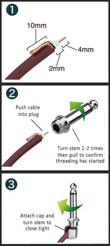 Geistnote Evidence Audio The Monorail Guitar Cable - 10ft Burgundy SIS Solderless Pedalboard Kit with 10 Plugs | Premium Instrument Cable for Guitarists & Musicians | Perfect for Live Performances, Studio Recording & Pedalboard Setup