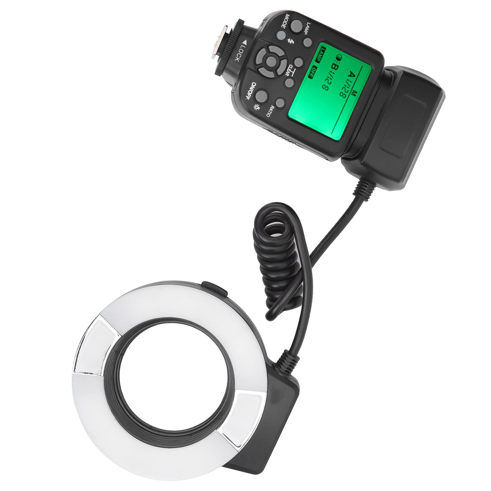 TTL Macro Flash with Adapter for Nikon D7000 D5200 D5000 D3200 D3100 D90 D300S D600 - Perfect for Close-Up Photography & Product Shooting