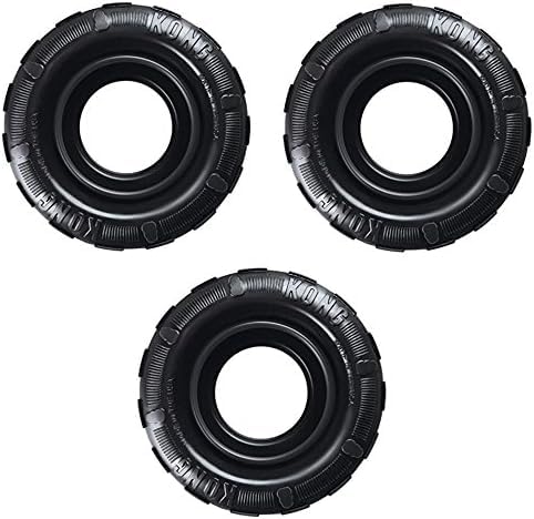 (3 Pack) KONG Extreme Dog Chew Toy for Medium/Large Dogs - Durable Rubber Chew Toy for Aggressive Chewers, Perfect for Outdoor Play & Training