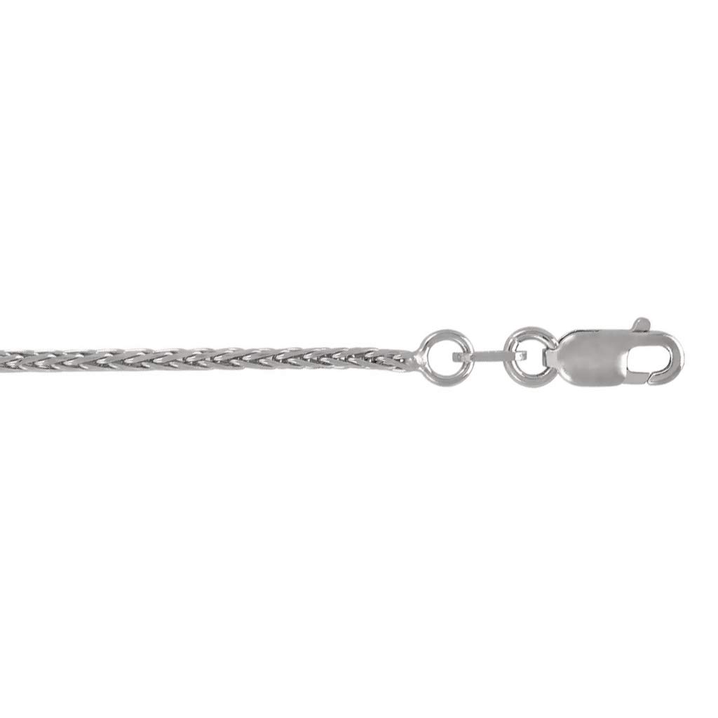 14K Gold Round Diamond Cut Wheat Chain Necklace - Italian Crafted Durable Jewelry for Women & Men - 0.8mm to 1.3mm Wide, 16