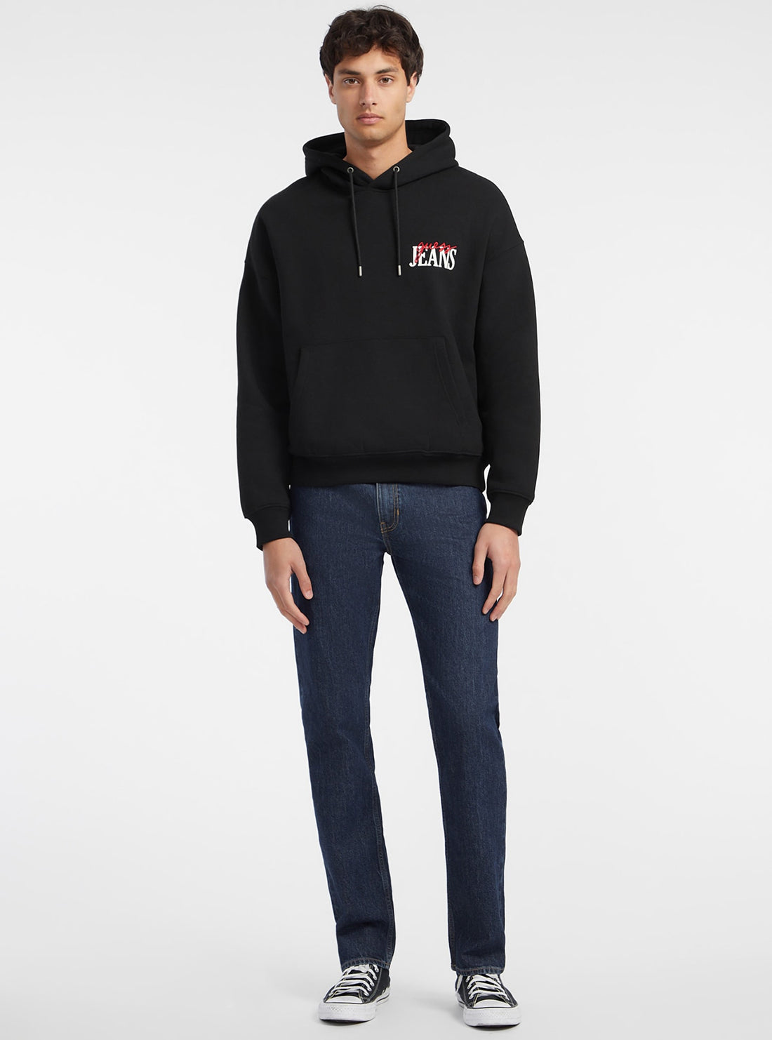 Guess Black Hoodie for Women - Stylish Casual Pullover Sweatshirt | Perfect for Everyday Wear & Layering