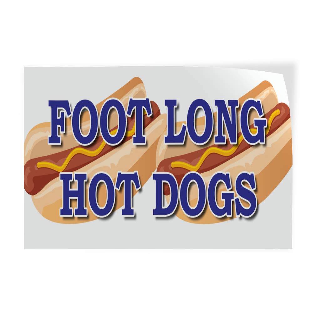 Premium Vinyl Decal Stickers - Multiple Sizes (14x10 Inches) for Hot Dog Stands, Food Trucks & Restaurants - Durable Safety Signs & Labels for Food & Beverage Industry - Perfect for Commercial Kitchens, Fair Booths & Industrial Use