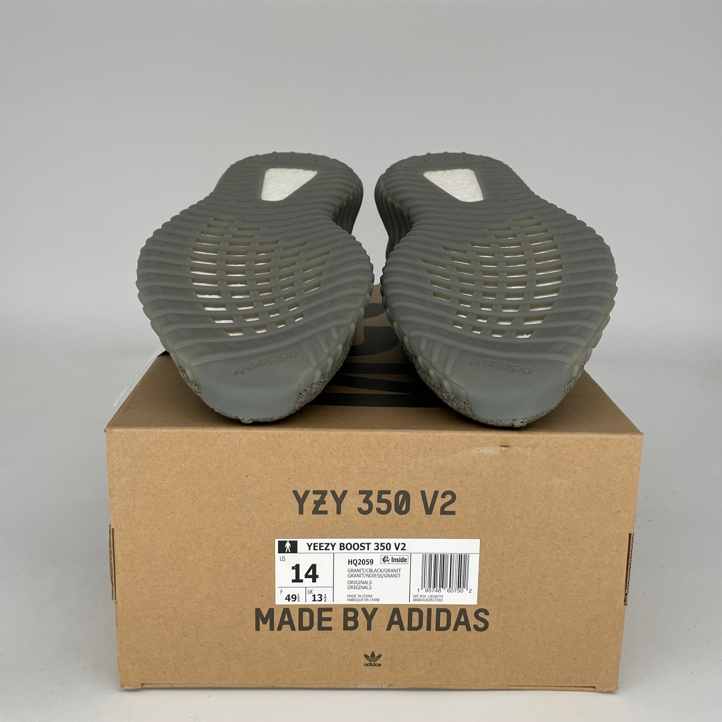 Adidas Yeezy 350 V2 Granite - Men's Size 14 Sneakers (HQ2059) | Comfortable Running Shoes for Gym, Workout & Casual Wear