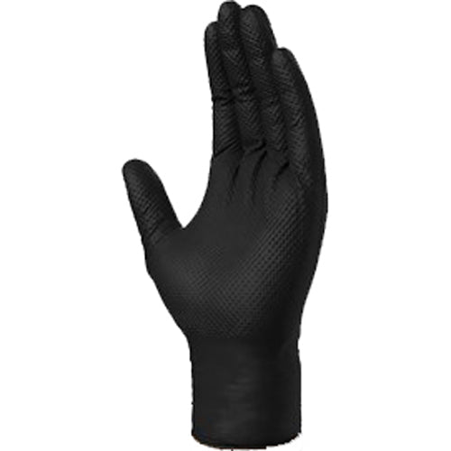 Premium Black Nitrile Heavy Duty Work Gloves - 100 Pairs/Box - Chemical Resistant, Puncture Proof for Mechanics, Cleaning, Food Handling & Industrial Use