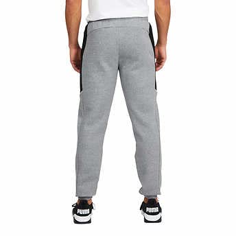 PUMA Men's Jogger Pants - Light Gray Athletic Sweatpants Size Small | Comfortable Workout & Lounge Pants for Running, Gym & Casual Wear