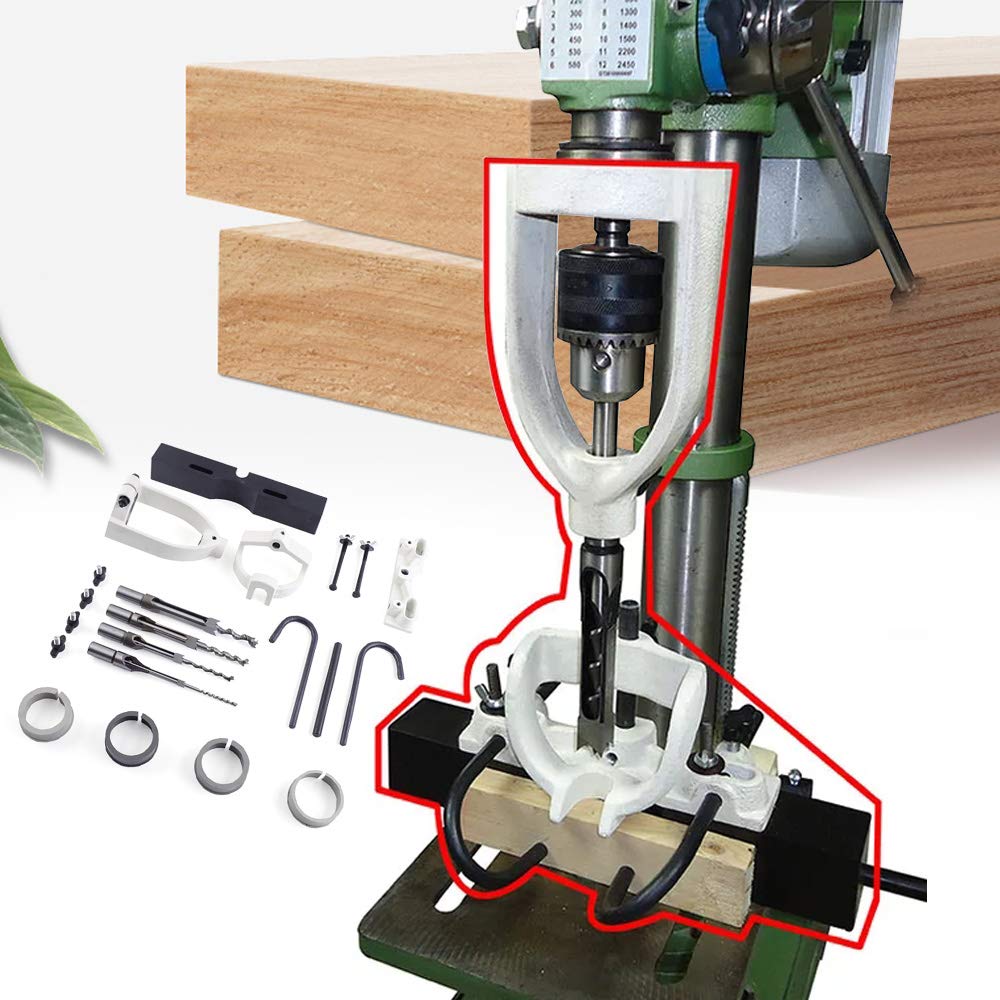 Professional Woodworking Mortising Machine - Heavy Duty Bench Mortiser with Square Hole Chisel Drilling Tool | Perfect for Cabinet Making, Furniture Joinery & DIY Wood Projects