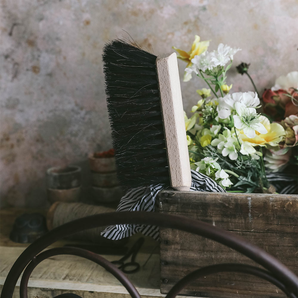 Premium Wooden Dust Brush for Home Cleaning - Natural Bristles for Floors, Carpets & Furniture - Ideal for Daily Use & Pet Hair Removal