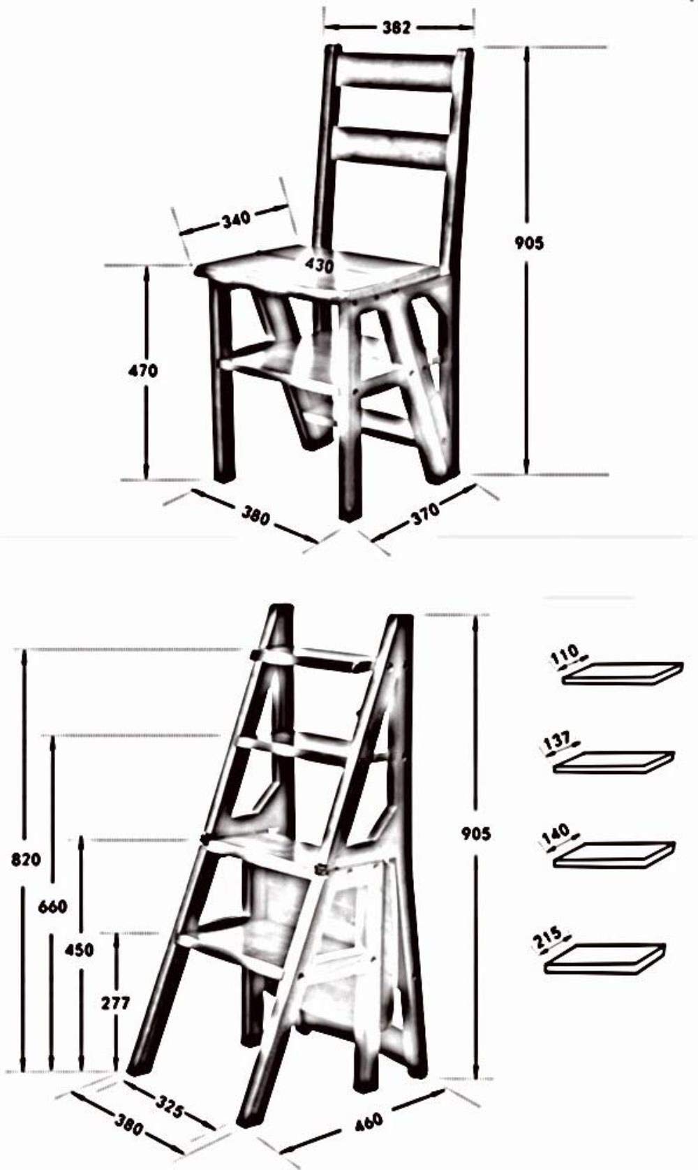 FADUNI Wooden Step Stool for Adults - Foldable American Ladder Stool, Solid Wood Climbing Stool for Indoor Use, Multipurpose Flower Stand Stool - Perfect for Kitchen, Bathroom & Home Decor