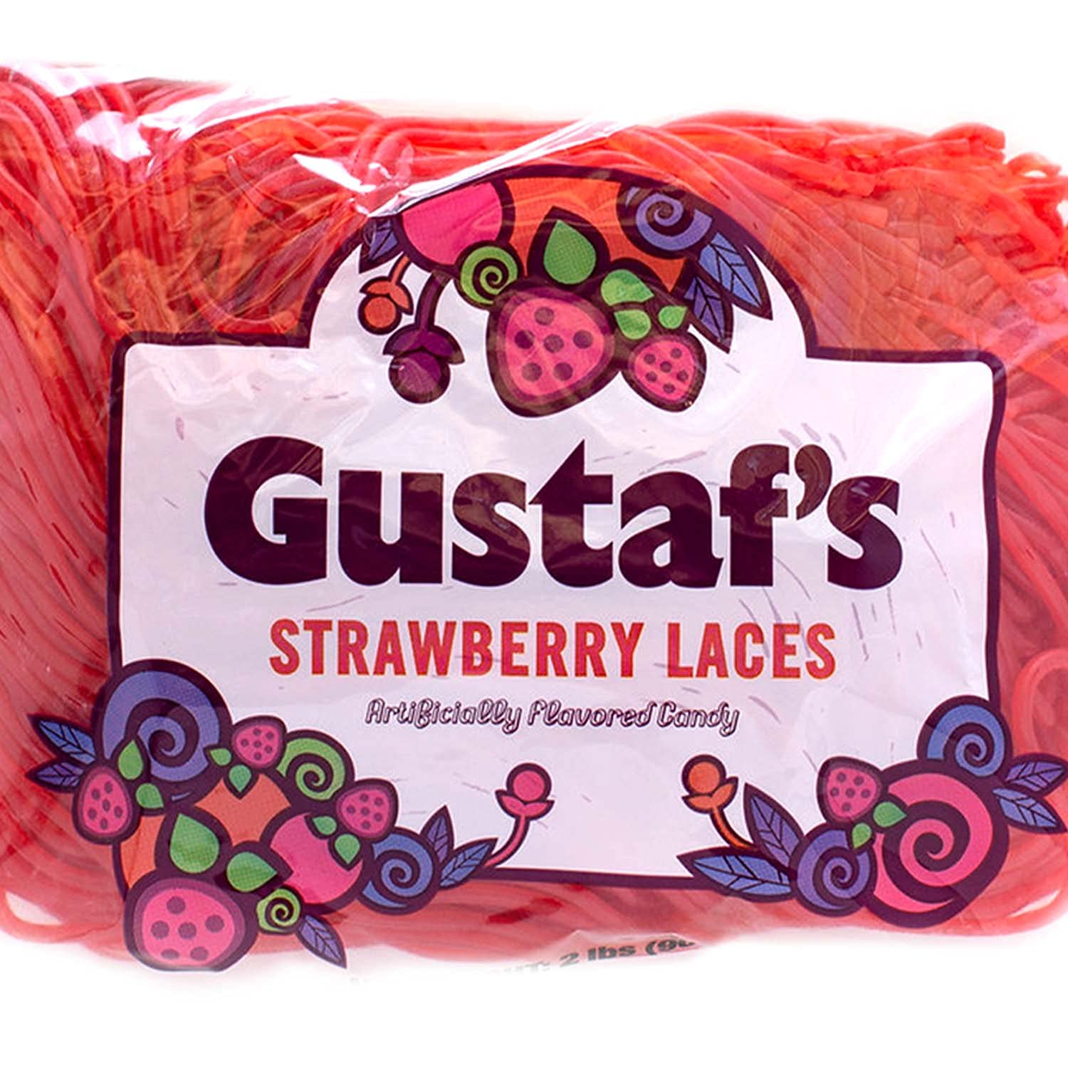 Gustaf's Strawberry Laces Candy - 2 lbs Bulk Pack (3 Pack) | Sweet & Chewy Strawberry Flavored Candy | Perfect for Parties, Movie Nights & Gift Baskets