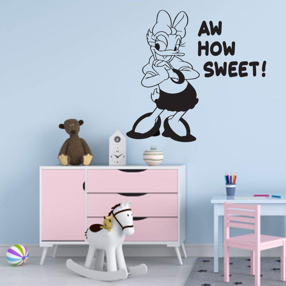 Disney Mickey Mouse & Daisy Duck Cartoon Wall Decal Stickers - 20x20 Inch Vinyl Wall Art for Kids Room, Nursery, Bedroom & Kindergarten Decor - Fun Home Decor for Girls & Boys