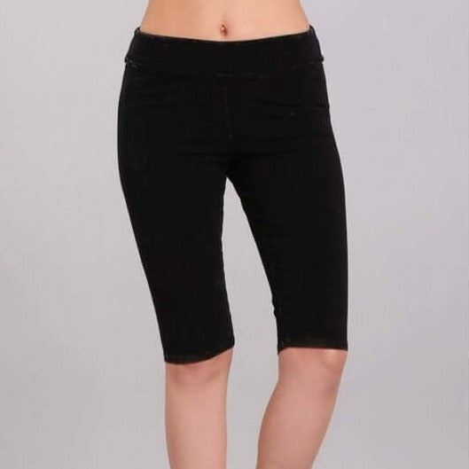 High Waist Long Biker Shorts for Women - Made in USA - Perfect for Yoga, Workouts & Casual Wear