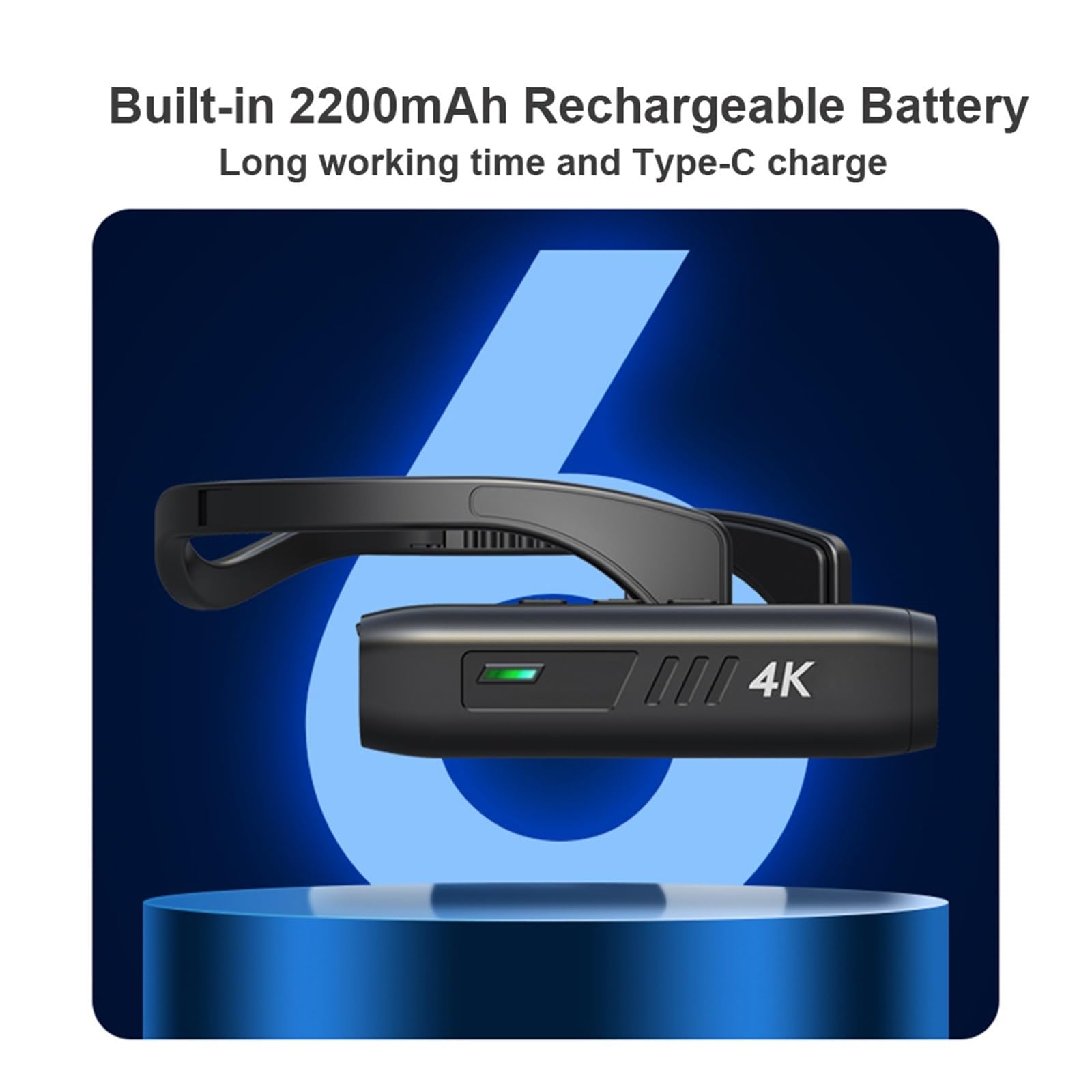WiFi Sports Action Camera - 4K HD Wearable Head Mounted Video Camera with Anti-Shake & 256GB Card for Vlogging, YouTube, Cycling, Skiing & Outdoor Adventures