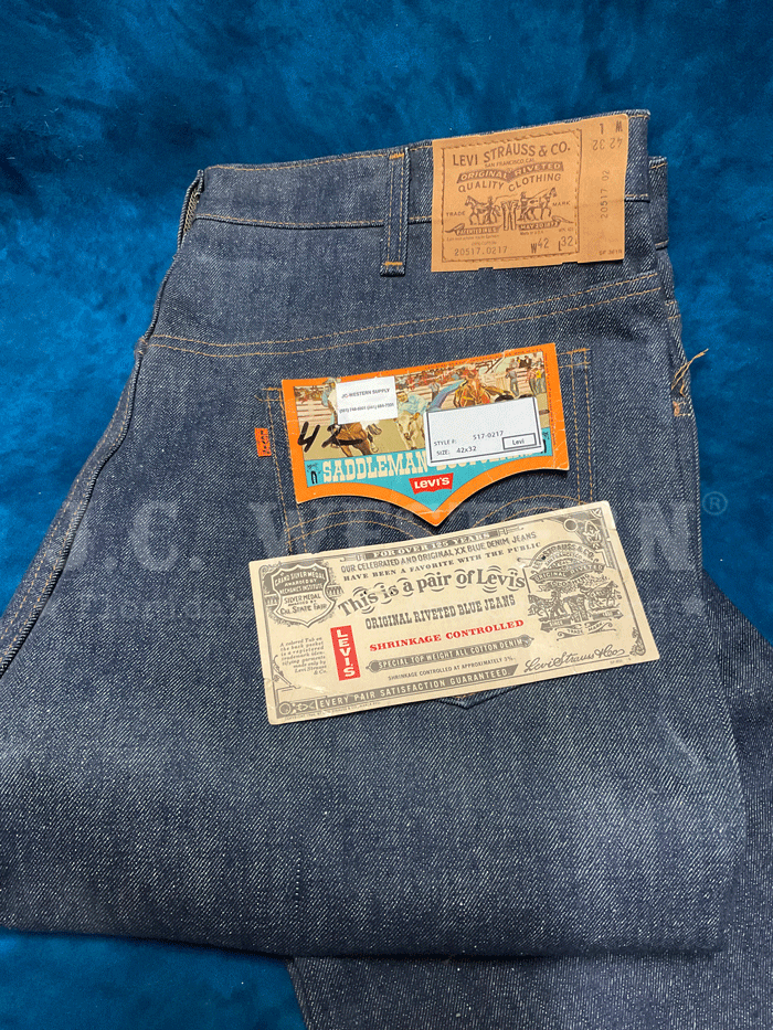 Levi's 20517 0217 Men's Vintage 517 Rigid Made in USA Jeans - Navy Blue 42x32 for Casual Wear & Everyday Style
