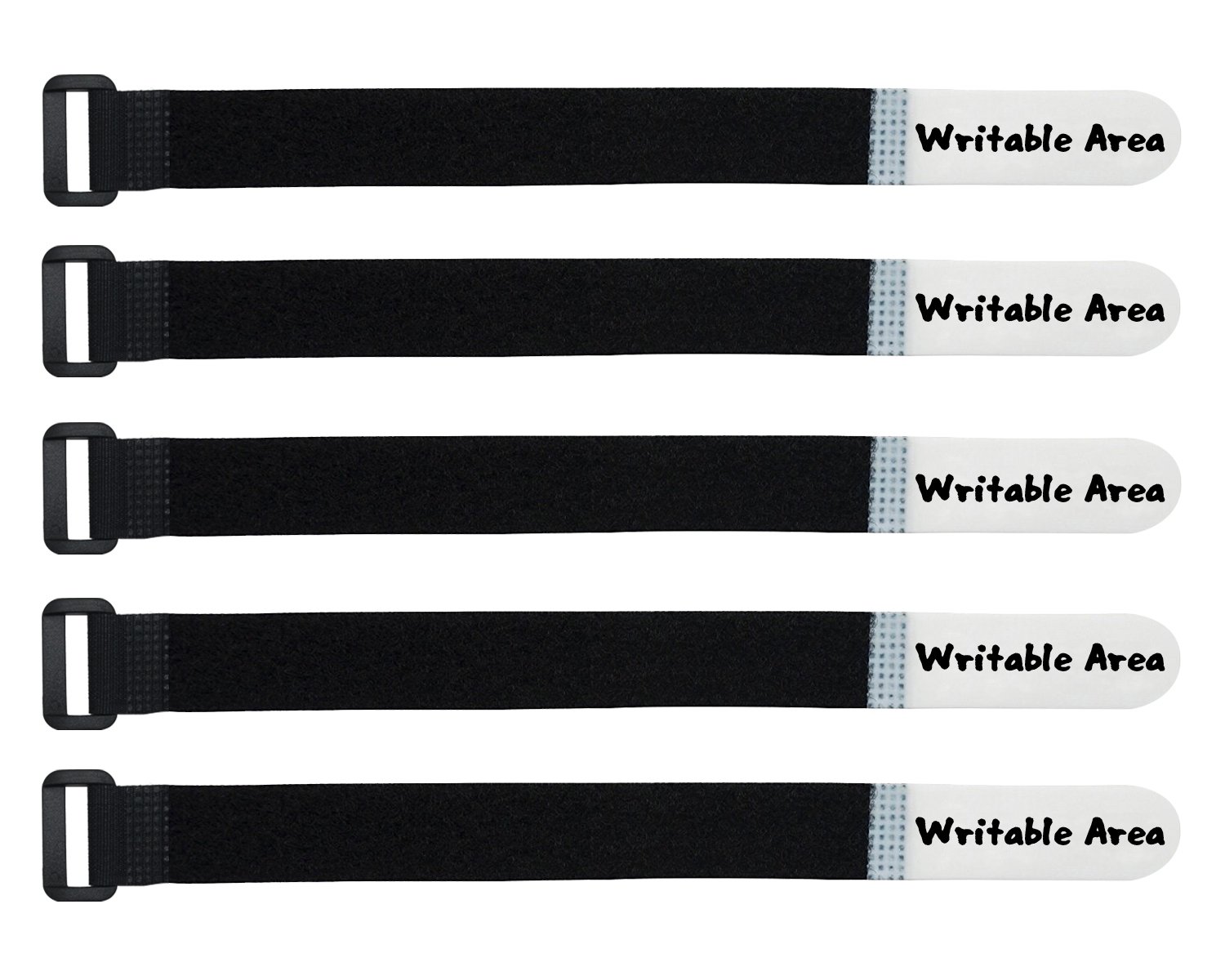 Mr-Label Reusable Writable Cable Ties - 20 Pack Colorful Fastening Straps for Cord Management & Organization - Perfect for Home, Office & Data Center Wire Labeling