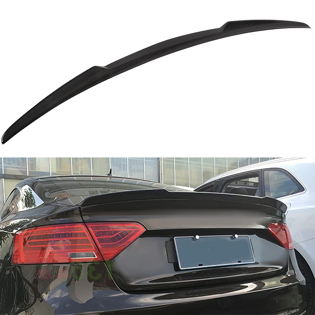 Carbon Fiber Rear Spoiler Wing for 2010-2016 Audi A5 - High Performance Lip Spoiler for Sporty Look & Improved Aerodynamics - Perfect for Car Enthusiasts & Racing Enthusiasts