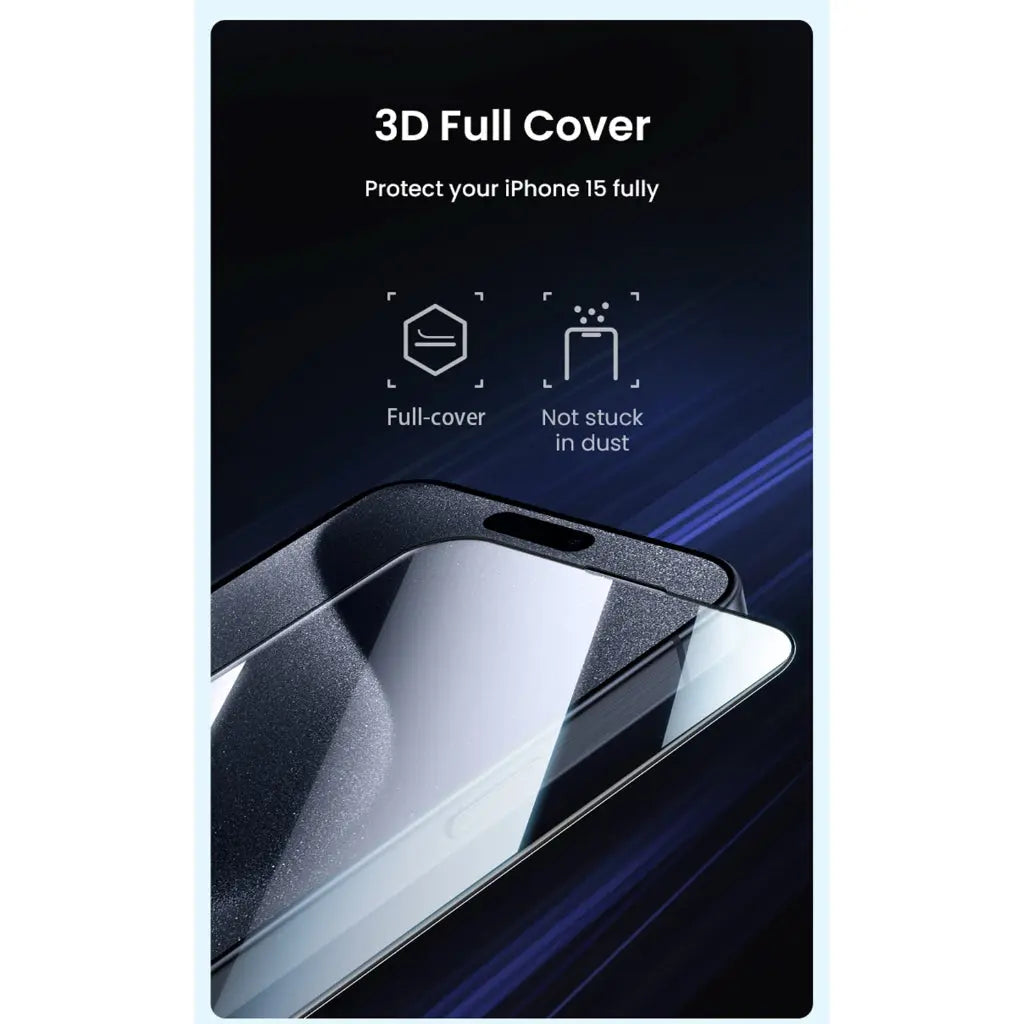 iPhone 15 Plus Tempered Glass Screen Protector [6.7 Inch] - 9H Hardness, HD Clear, Anti-Scratch, Bubble-Free - Perfect for Everyday Use, Gaming & Outdoor Activities