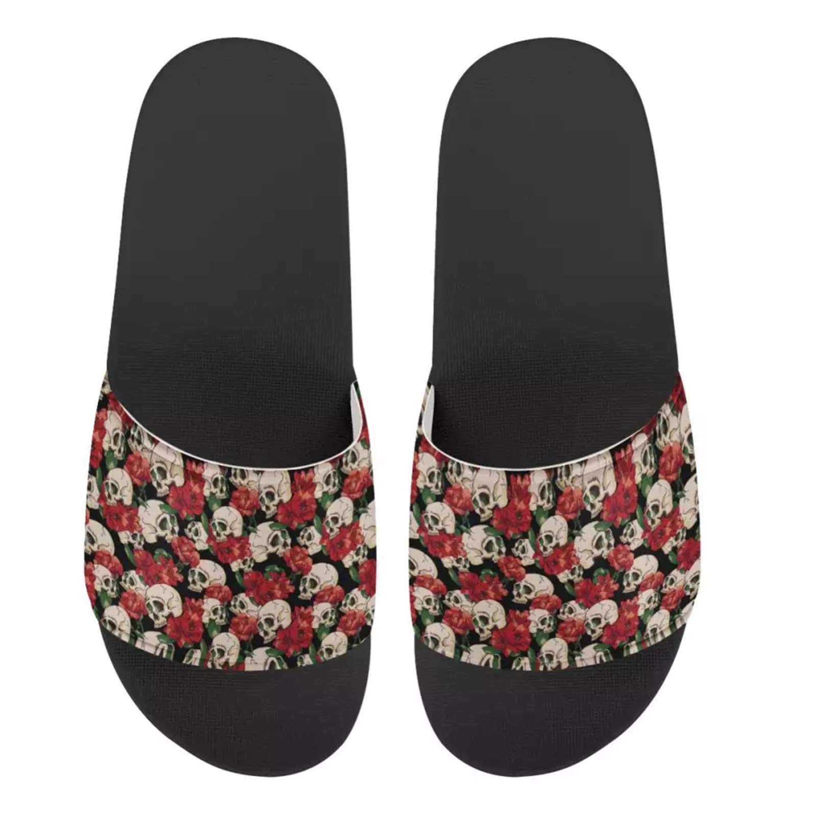 FOR U DESIGNS Women's Sandals - Comfortable Summer Slippers Slides for Indoor/Outdoor Use, Non-Slip House Shoes Perfect for Beach, Hotel, and Home Relaxation